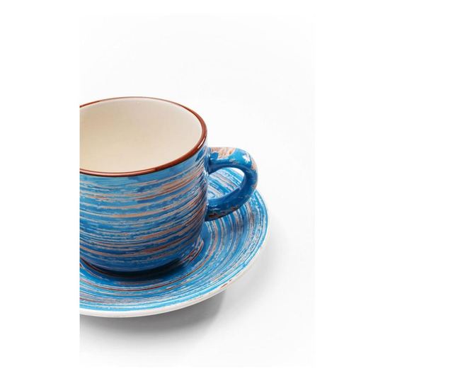 Cana cafea swirl blue (2/set)