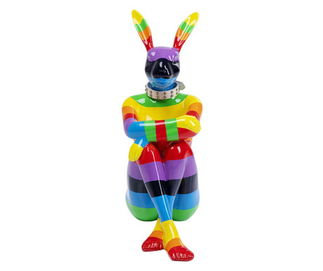 Obiect decorativ sitting rabbit multicolor 80cm
