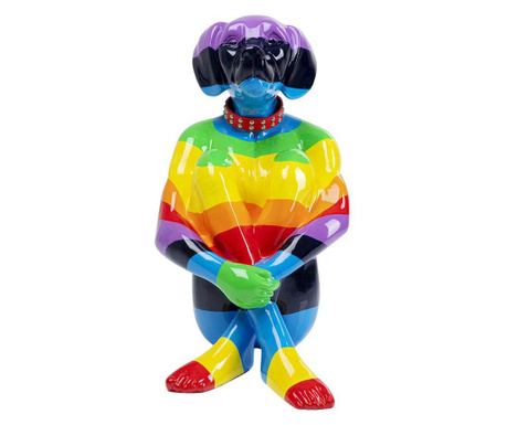 Obiect decorativ sitting dog multicolor 80cm