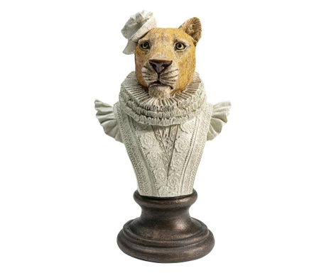 Obiect decorativ sir leopard alb