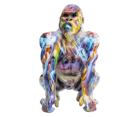 Figurina decorativa watching gorilla colorful 45 cm