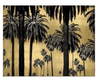 Tablou din sticla metallic palms 120x180cm