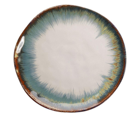 Farfurie organic alb/albastra ø26 cm