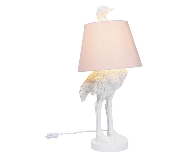 Veioza animal ostrich alba 66cm