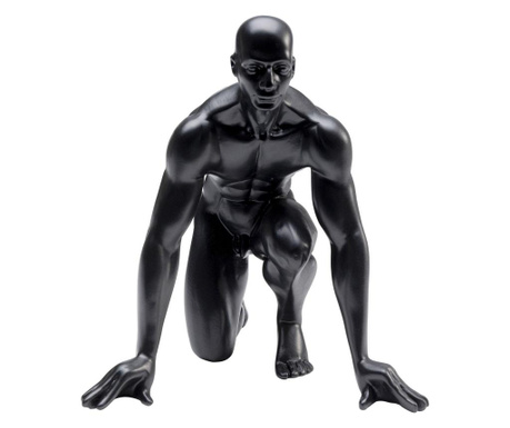 Figurina decorativa runner neagra 25cm