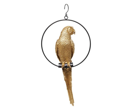 Obiect decorativ swinging parrot auriu