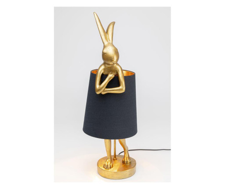 Veioza animal rabbit auriu/negru 68cm