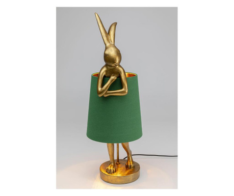 Veioza animal rabbit auriu/verde 68cm