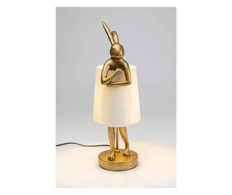 Veioza animal rabbit auriu/alba 50cm