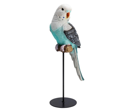 Figurina decorativa parrot turquoise 36cm