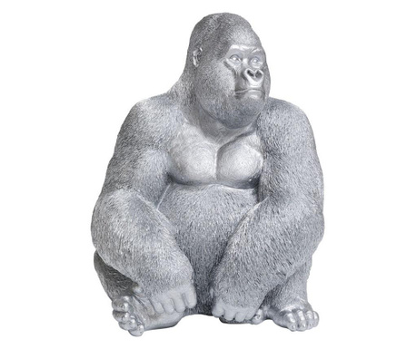 Figurina decorativa monkey gorilla side xl silver matt