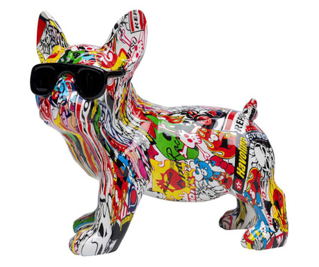 Figurina decorativa comic dog glasses 25 cm