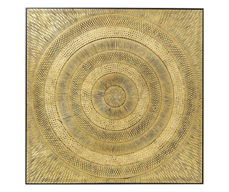 Decoratiune perete art circle auriu 120x120 cm