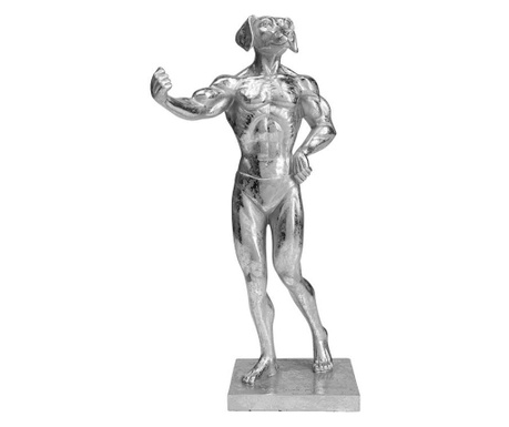 Obiect decorativ muscle dog argintiu