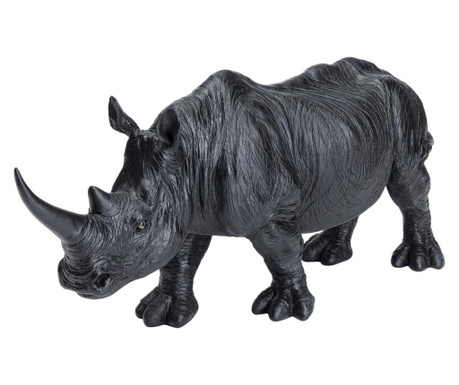 Figurina decorativa walking rhino negru 56 cm