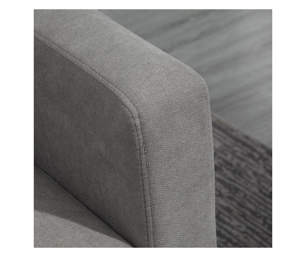 HOMCOM Модерен модулен ъглов диван, 3-местен диван с обратим полуостров от светлосив плат, 197x139x - 7