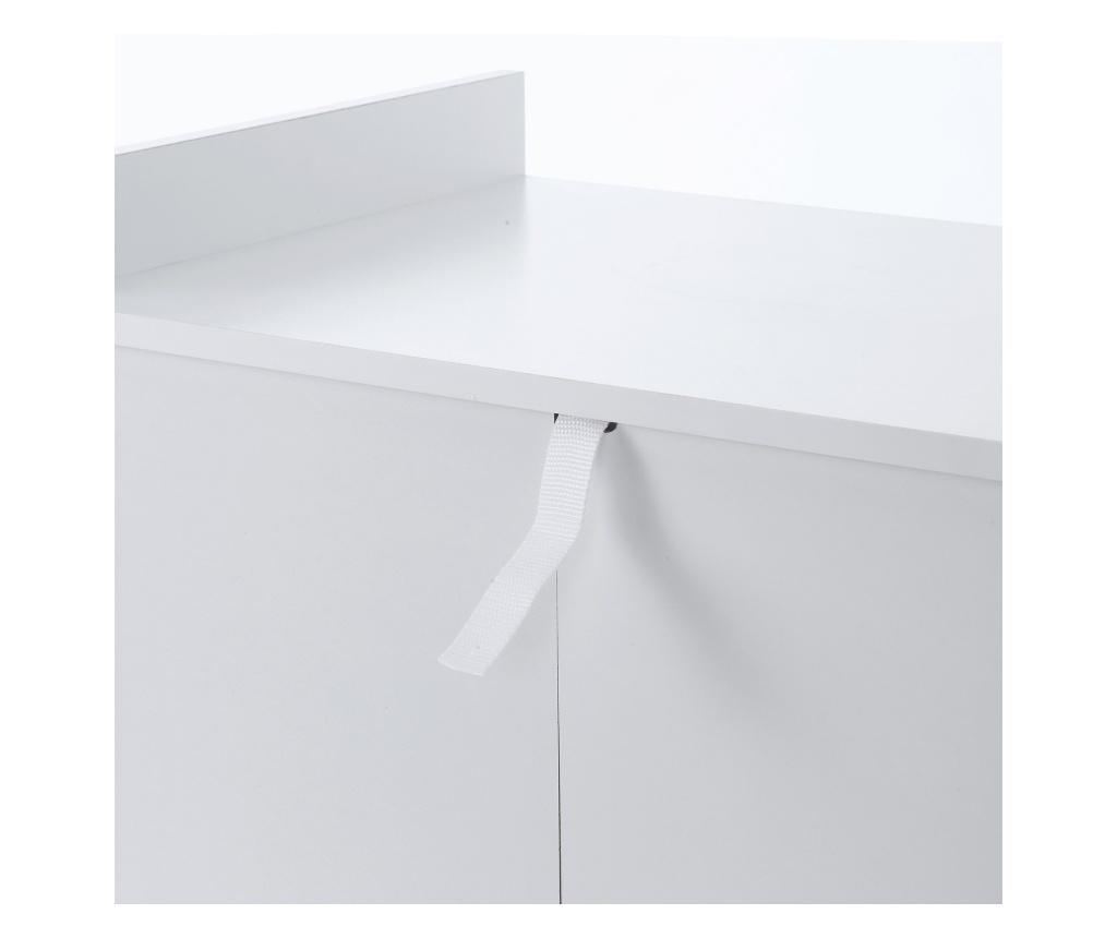 Homcom carucior de bucatarie pentru alimente cu sertar, dulapior si 4 roti, din lemn, 60x40x77cm, stejar HOMCOM - 7
