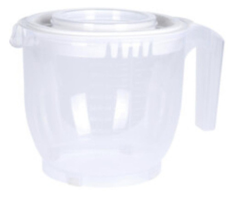 Bol mixare Excellent Houseware, plastic, 16x15 cm, transparent/alb
