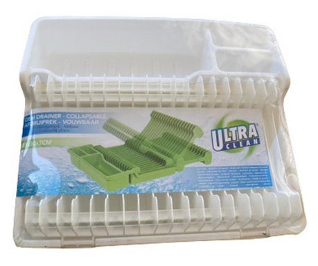 Koopman-Ultra Clean összecsukható edénytálca, műanyag, ABS, 35x30x7 cm, fehér