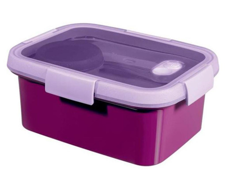 Кутия за храна / гювеч, пластмаса, запечатана, лилава, 1,2 L, 20x15x9 см, Curver