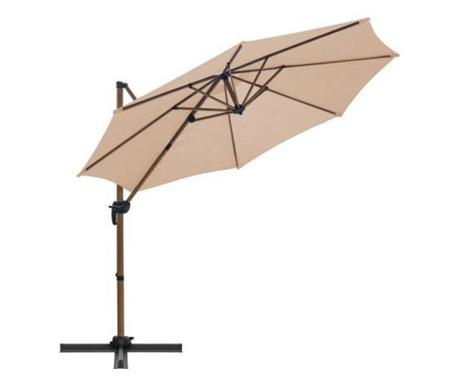Чадър за градина/тераса, с шарнир, бежов, 300 см, Рим