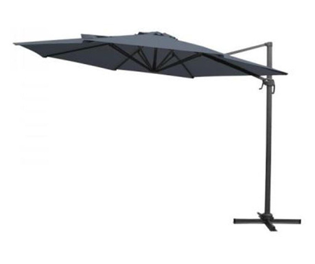 Чадър за градина/тераса, с шарнир, графит, 350 см