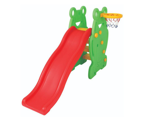 Детска пързалка и кошница MCT Deluxe 8769, 142X148 см, Зелен/Червен