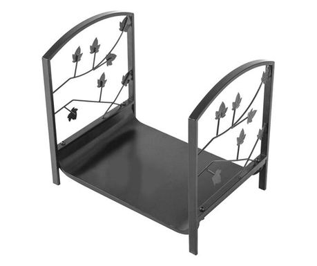 Stalak za drva, crni, 40x37x31 cm