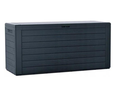 Градинска кутия за съхранение, Антрацит, PVC, 116x44x55 см, MCT Garden 1238