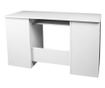 Компютърно бюро, ламинирана дъска, 3 чекмеджета, 5 рафта, бяло, 124х52х74 см, Ана