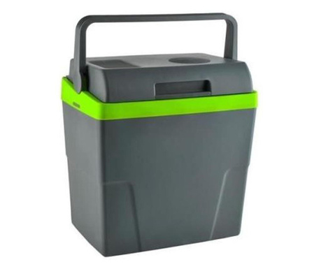 Хладилна чанта/кутия, 2 в 1, охлаждане и отопление, сиво и зелено, 12V, 16 L, 32x20x33 cm, Malatec