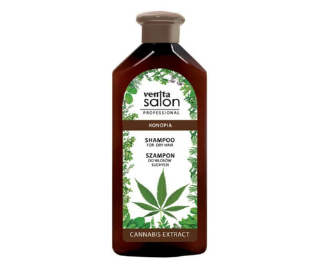 Sampon herbal, cu extract de cannabis, salon professional, hidratant, pentru par uscat, Venita, 500ml