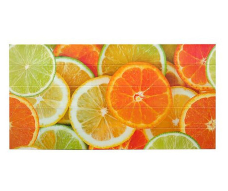 Dekoratív panel, PVC, citrus mintás, narancs, 96x48,5cm