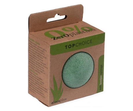 Burete konjac pentru curatarea tenului pe baza de aloe, 0% plastic Top Choice 37269