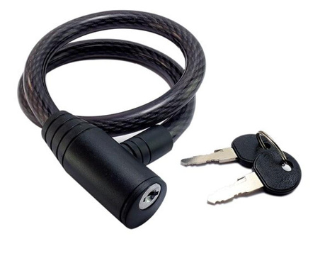 Брава против кражба със стоманен кабел и 2 ключа, MCT-BYC22BC, 12x650mm