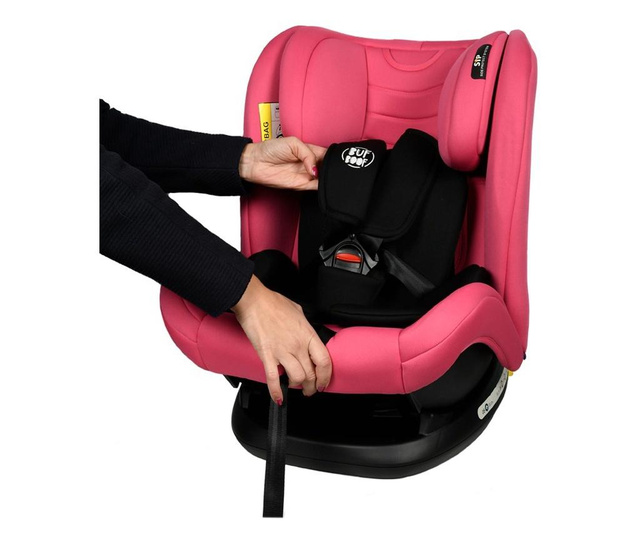 Столче за кола Riola с Isofix BUF BOOF Pink 0 36 кг 135 градуса позиция на сън