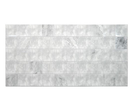 Dekoratív panel, PVC, márvány modell, szürke, 96x48,5 cm, Mercaton®