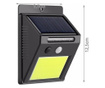 Solar fali lámpa, LED, mozgásérzékelő, 9,5x12,5 cm, Isotrade