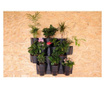 Ghivece decorative de flori, modular, antracit, 12x0.75 L, set 12 buc, 67x17.7x57 cm, Cascade Wall