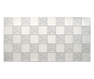 Dekoratív panel, PVC, márvány modell, fehér és szürke, 96x48,5cm