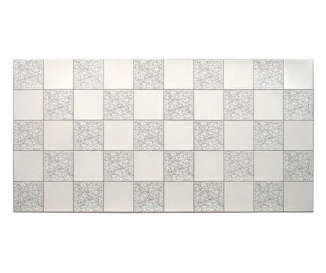Dekoratív panel, PVC, márvány mintás, fehér és szürke, 96x48,5 cm, Mercaton®