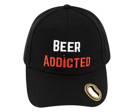 Beeraddicted шапка с отварачка, черна  универсален размер