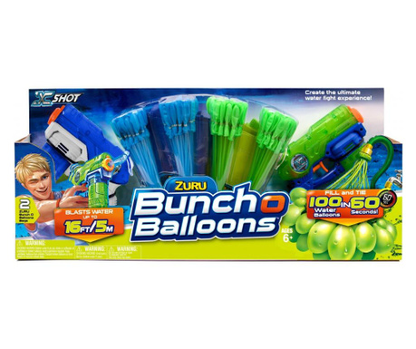 Set x-shot cu 2 arme si 4 rezerve baloane cu apa, Bunch o Balloons