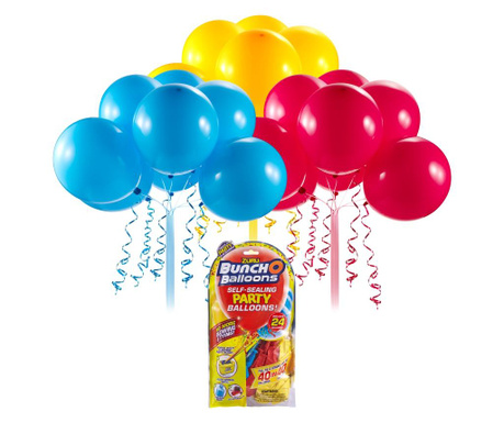 Baloane de petrecere set rezerve rosu, galben, albastru, Bunch o Balloons, 24 baloane