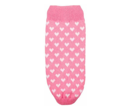 Pulover tricotat Pufo pentru caini, model hearty pink, xl