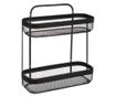 Mayaj polc, dupla, fm, fekete, 30,7 x 12 x M 34,5 cm