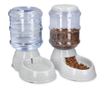 Set 1x Dispenser automat mancare si 1x Dispenser automat apa pentru Caini/ Pisici, Alb, 3,8l, 48332.22