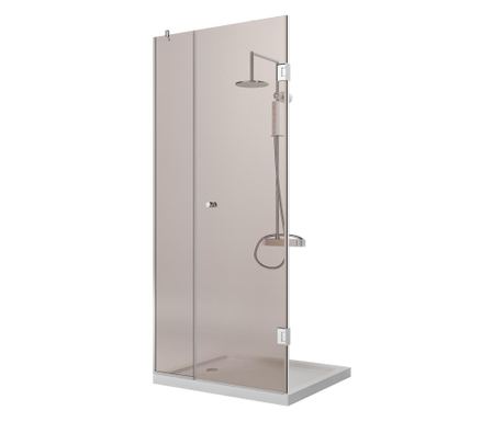 Usa dus cu prindere de perete si panou fix bronze 200x120