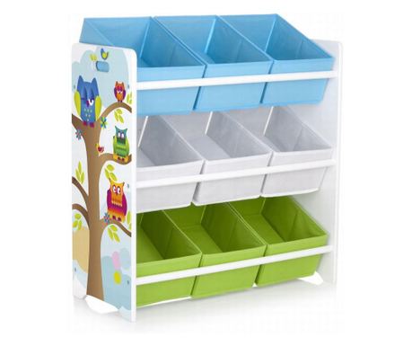 Складова единица с 9 текстилни контейнери Owls White 102/115000A