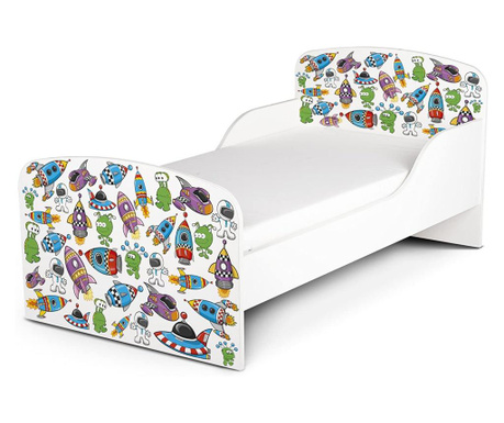 Detská posteľ s matracom Cosmic world 140x70 248003